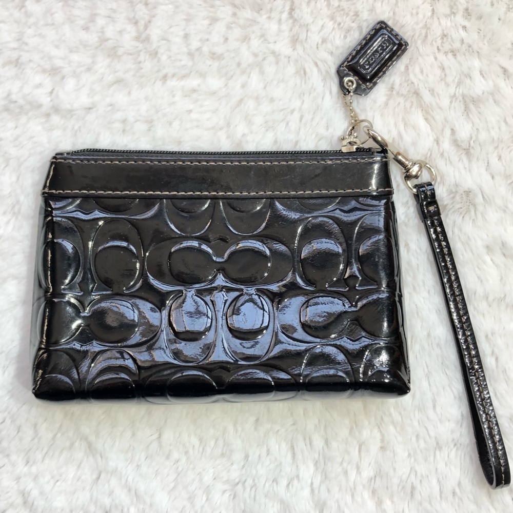 Coach Embossed Patent Leather Wristlet - Picture 2 of 9